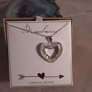 Mia Sarine Sterling Silver Heart Chain 